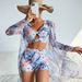Women’s Clothing new fashion sexy high end multi color printed three piece bikini BIKINI women's swimsuit_ecoleips.com