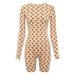Slimming Bodysuit European American Style Sexy Design Moon Shape Printed Jumpsuit Romper for Women_ecoleips.com