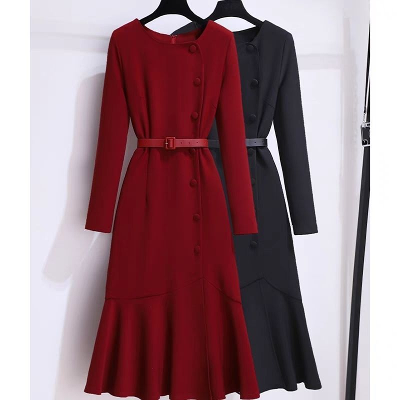 Elegant French-Inspired Mermaid Dress – High-End Slimming & Flattering Tailored Fit (Timeless Chic For Spring & Fall)_ecoleips.com