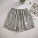 Aria Basics Aria Basics Waffle Pattern Plus-size Women's Sports Shorts Summer, European And American Style, Elastic Waist, Loose Wide-leg Hot_ecoleips.com