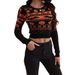 Halloween-Ready Knit Sweater – Geometric Jacquard Pullover (S-XXL, Slim Fit, Short-Length, Long Sleeves, Blood Orange, Streetwear & Office Hybrid)_ecoleips.com