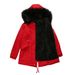 girl Cross-Border European Size Parka Cotton Mid-Length Hooded Winter Warm Fleece-Lined Coat Cotton-Padded Jacket 2023_ecoleips.com