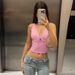 European And American Style Sexy Deep V Lace-up Tank For Women, 2025 Winter New Fashion Slim-fit Hot Girl Top Wholesale_ecoleips.com