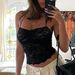 Sexy Lace Bralette Top - Sheer Mesh Backless Camisole With Tie Detail | Floral Pattern, Stretchy & Breathable | Clubwear (Black, S/M/L)_ecoleips.com