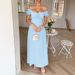 Voya Women's European And American Foreign Trade 2025 Spring Summer Elegant Solid Color Tie Pleated Puff Sleeve French Dress_ecoleips.com