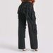 Women's Clothing Trousers straight leg multi-pocket denim overalls woman loose casual pants woman_ecoleips.com