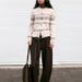 Aria Basics Aria Basics Peruvian Alpaca Wool Blend Fair Isle Jacquard Knitted Cardigan Sweater For Women_ecoleips.com