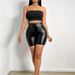Women's Clothing PU Leather Pants Women Sexy Hot Pants Nightclub Pants European Leather Shorts_ecoleips.com
