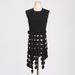Women's Clothing Spring New Style Fashion Round Neck Sleeveless Round Piece Splicing Design Tassel High End Solid Color Top Back_ecoleips.com