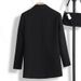 Women’s Black Blazer – Oversized Longline Casual Blazer Coat, Korean Style British-Inspired Jacket_ecoleips.com