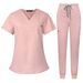 Nurse Uniforms For Men And Women Solid Color Doctor Nurse Work Clothes Suits Short Sleeves And Long Pants Scrubs_ecoleips.com