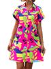 Summer New Casual Print Short-sleeve Dress Lapel Button Shirt Dress Fashion Elegant Holiday Office Party Dresses Robe Femme_ecoleips.com