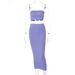 2025 New Women's Autumn Strapless Top Slim Fit Bodycon Skirt Set_ecoleips.com