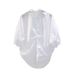 "Women's Stylish Loose-Fit Short Sleeve Blouse Inspired Wrinkle Design, Polo Collar, Casual & Comfortable, Summer Fashion (White, Light Blue)"_ecoleips.com