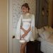 New Fashion Women's Long Sleeve Split Elegant Half High Collar Waist Slimming Dress_ecoleips.com