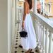 Women's Elegant Backless V-Neck Sleeveless Dress Solid Color European And American Style Summer New Arrival Sexy Clothing_ecoleips.com