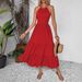 Women's Clothing Summer New SHEIN PETITE Women's Halter Neck Backless Long Hot Style_ecoleips.com