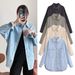 2026 Spring Autumn New European And American Cross-Border Women's Urban Casual Washed Denim Shirt Jacket M2_ecoleips.com