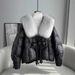 Luxury Fox Fur Trim Hooded Down Jacket For Women - Loose Fit Vintage Chinese Style Winter Coat With Nylon Shell & Duck Feather Filling_ecoleips.com