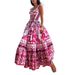 Women's Printed Bohemian-Style Strapless Dress With A Wide Skirt_ecoleips.com