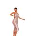 Women's Clothing Luxury Feather Beaded Sling Slim Banquet Evening Dress Elegant Fashion Party_ecoleips.com