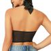 Aria Basics Aria Basics Cross-Border Foreign Trade Mesh Bra Halter Neck Tie Wrap Sexy Hot Girl Fishbone Underwire Outer Wear Backless Camisole_ecoleips.com