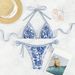2025 New Bikini Two Piece Swimsuit Sexy Strappy Design European American Print Women's Swimwear_ecoleips.com