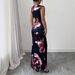 Trendy New Arrival Sleeveless Printed Bodycon Dress Elegant Temperament Slim Hip Wrap Dress For Women Fashion Clothing_ecoleips.com