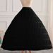 6-Hoop Petticoat Crinoline For Cosplay & Wedding – Steel-Boned Puffy Underskirt (White/Black)_ecoleips.com