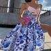 Women's Clothing Printed Halter Skirt Skirt Swing Dress Two-piece Set_ecoleips.com