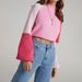 Women's Knitted Sweater Autumn Winter Fashion Loose Fit Color Block Pullover Top Casual Comfortable Round Neck Long Sleeve_ecoleips.com