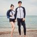 Aria Basics Women's Two-Piece Surfing Korean Diving Quick-Dry Sleeve Long Pants Full Body Hot Spring Jellyfish Suit Slimming Sun_ecoleips.com