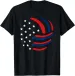 Women's T-Shirts Volleyball American Flag Patriotic USA Stars And Spikes T-Shirt_ecoleips.com