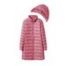 Lightweight Detachable Hood Down Coat For Women, Slim Fit Long Puffer Jacket With Warmth, Fashionable Winter Outerwear For Plus Size_ecoleips.com