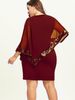 K Irregular Sequin Splicing Plus Size Women's Dress_ecoleips.com