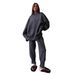 Cross-Border Ripped Women, European American Style, 2025 Autumn And Winter, Ins Style Knitted Skinny Pants + Round Neck_ecoleips.com