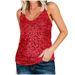 Aria Basics Aria Basics Cross-border European And American Women's Commuter Sequin Loose Camisole In Stock_ecoleips.com