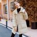 girl Lamb Wool 2025 Winter New Down Jacket For Women, Mid-Length Korean Style Coat, Waist-Cinching Cotton Padded Jacket,_ecoleips.com