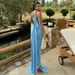 Summer Women's Elegant Off-Shoulder Backless Slim Fit Dress with Ribbon Flowy European And American Cross Border Spot Import_ecoleips.com