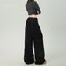 Black Gold Spring/Summer Straight-Leg Jeans For Women 2025 Autumn New High-Waisted Loose Wide-Leg Pants_ecoleips.com