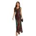 Women's Clothing Sexy Deep V Neck Sleeveless Positioning Flower Sequin Dress Long Dress_ecoleips.com