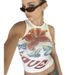 Women's Clothing Pure Desire Hot Girl Letter Print Shaped Vest Women's Short Slim Sleeveless Top Outer Wear_ecoleips.com