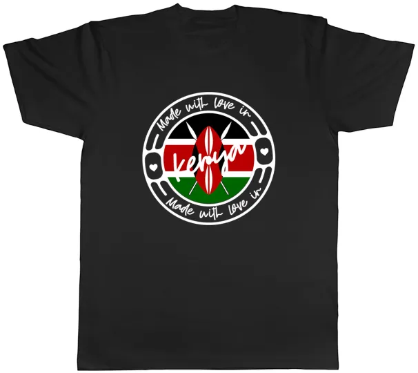 Women's T-Shirts Made With Love In Kenya Country Mens Unisex T-Shirt Tee Gift_ecoleips.com