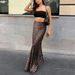 Leopard Print Sexy Hip Fishtail Skirt Floor Length Skirt 2024 European And American New Spring Women's Clothing Drape Long Skirt_ecoleips.com
