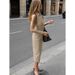 Spring/Summer Fashionable Long Dress With Tailored Fit, Designful Split Back, And Backless Style For Women_ecoleips.com