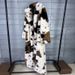 Women’s Long Faux Fur Coat – Cow Print Winter Coat With Suit Collar (S/M/L/XL)_ecoleips.com