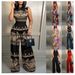 Women's Floral Print Jumpsuit Sleeveless Long Pants Romper With Zip Detail Stretchy Spandex Casual Wear Multiple Colors And Sizes_ecoleips.com
