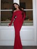 Hugcitar Solid Long Sleeve Backless Bandage Ruched Sexy Bodycon Maxi Prom Dress 2025 Spring Women Outfits Evening Party Birthday_ecoleips.com