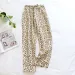 100% Cotton Crepe Leopard Print Pajamas Sweat-absorbent Breathable Home Pants Trousers New Ladies Pants 잠옷_ecoleips.com