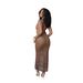 Summer Long Dress for Women 2026 European American Style Sexy Slim Fit U Neck Knitted Hollow out Cross Border Fashion_ecoleips.com